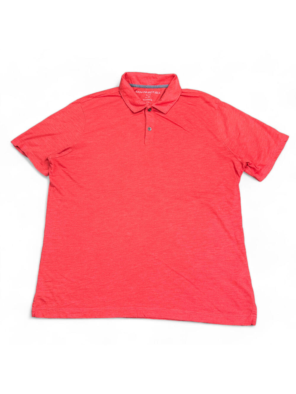 Banana Republic Vintage Fit Polo Shirt Mens Size XL Orange Short Sleeve Casual